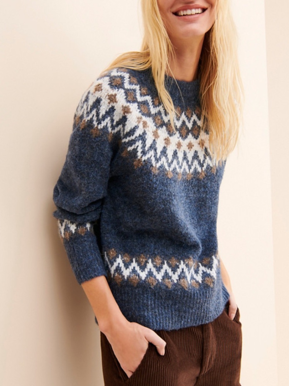RD Style Fair Isle Sweater Size Large